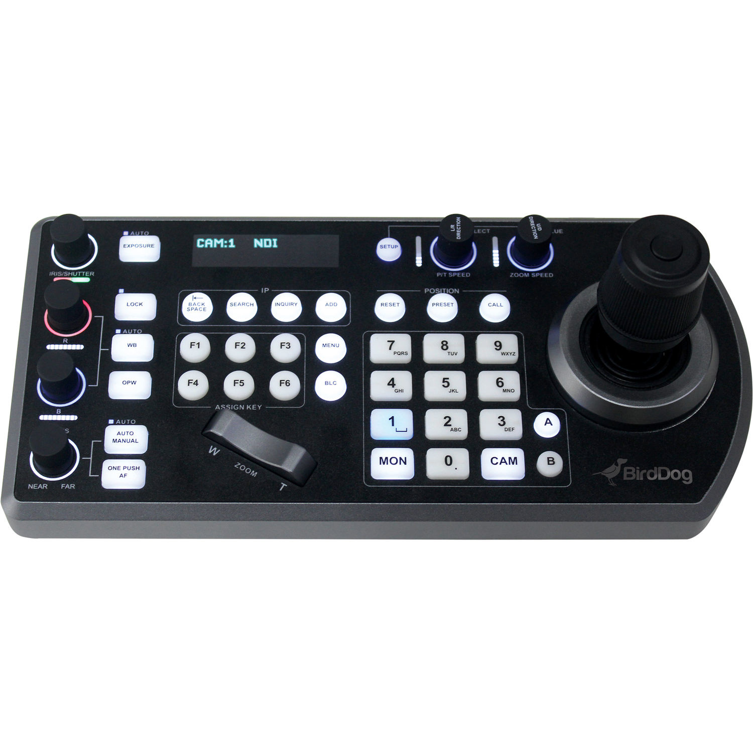 De meest verkochte PTZ controller: BirdDog PTZ Keyboard Controller